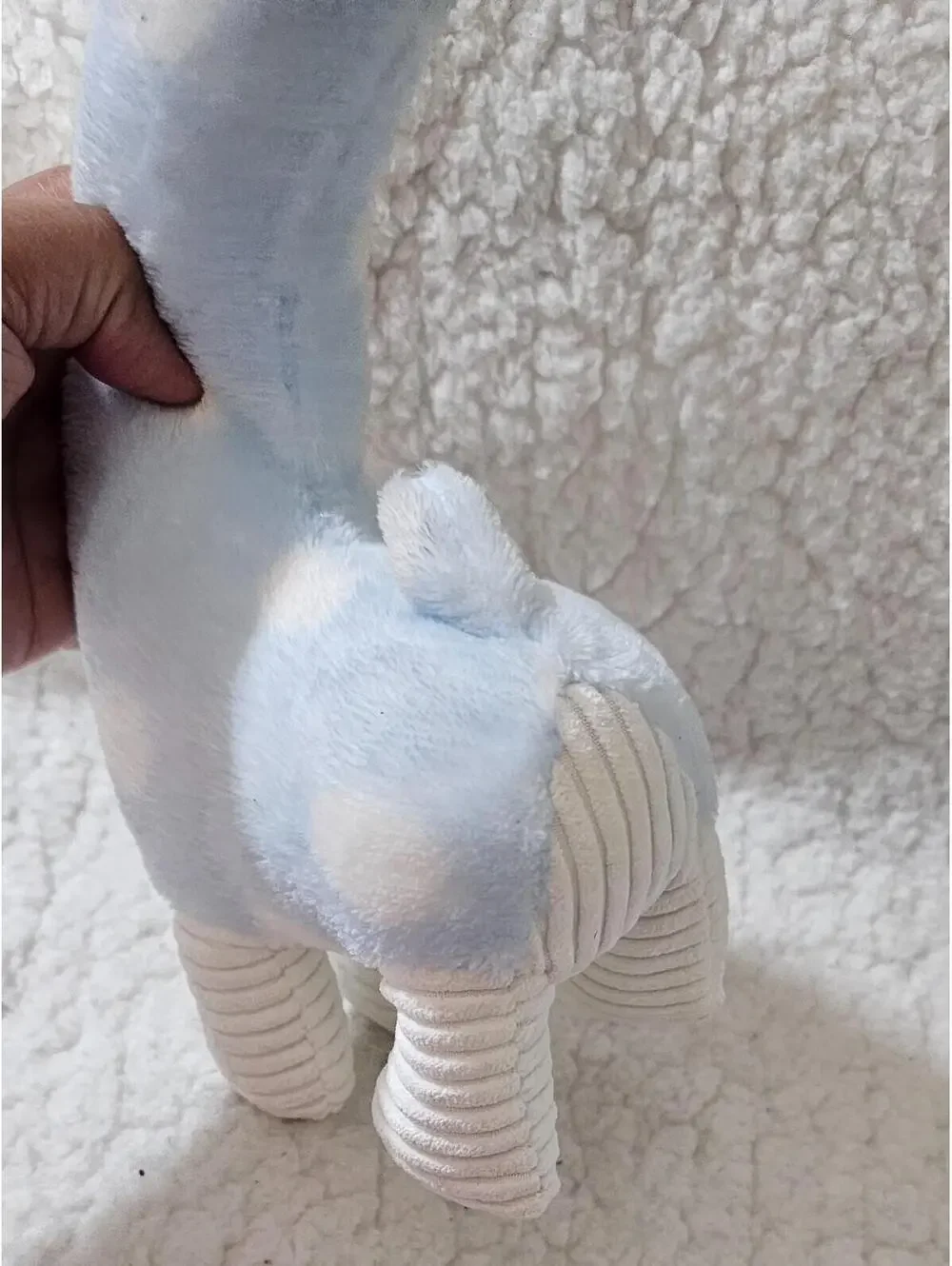 New Pet Factory Logical Llama Plush Dog Toy Blue White Squeaky Durable Soft 12